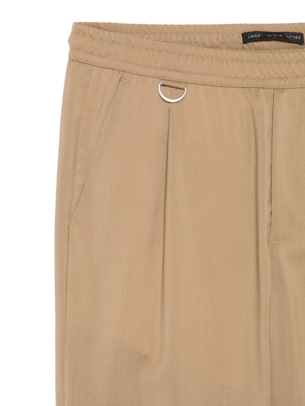 Low Brand Plooibroek met elastische tailleband Beige