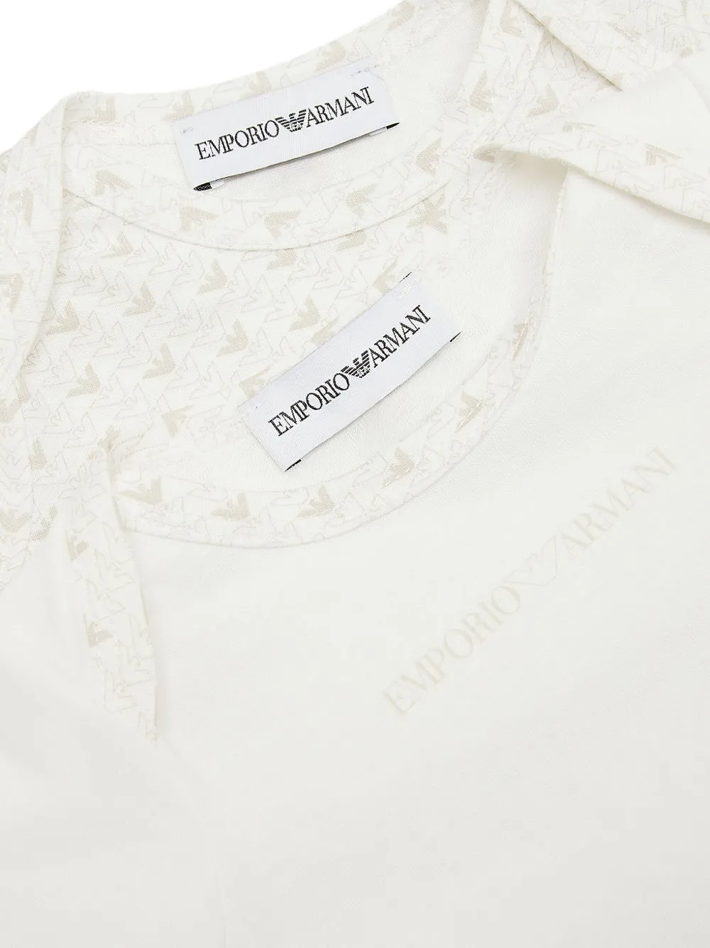 Emporio Armani Kids eagle-logo bodies (pack of two) Beige