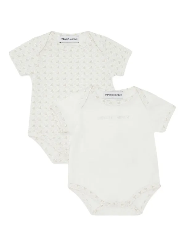 Emporio Armani Kids ロゴ ボディスーツ 2枚組 | ニュートラル