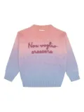 MC2 Saint Barth Kids ombré embroidered sweater - Blue