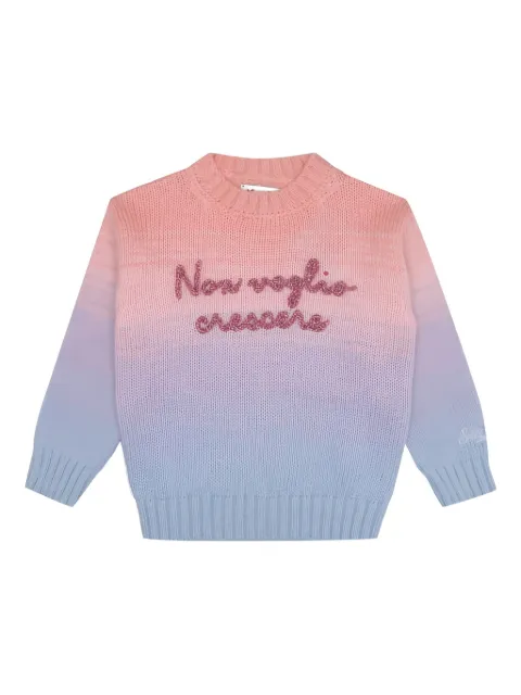 MC2 Saint Barth Kids ombré embroidered sweater