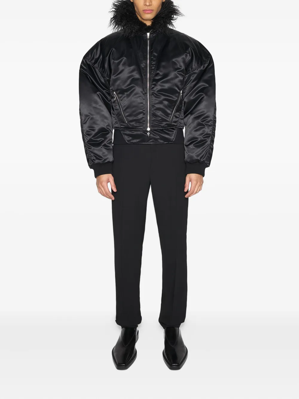 Mugler fur collar bomber jacket | Bomber Jackets | Image 2