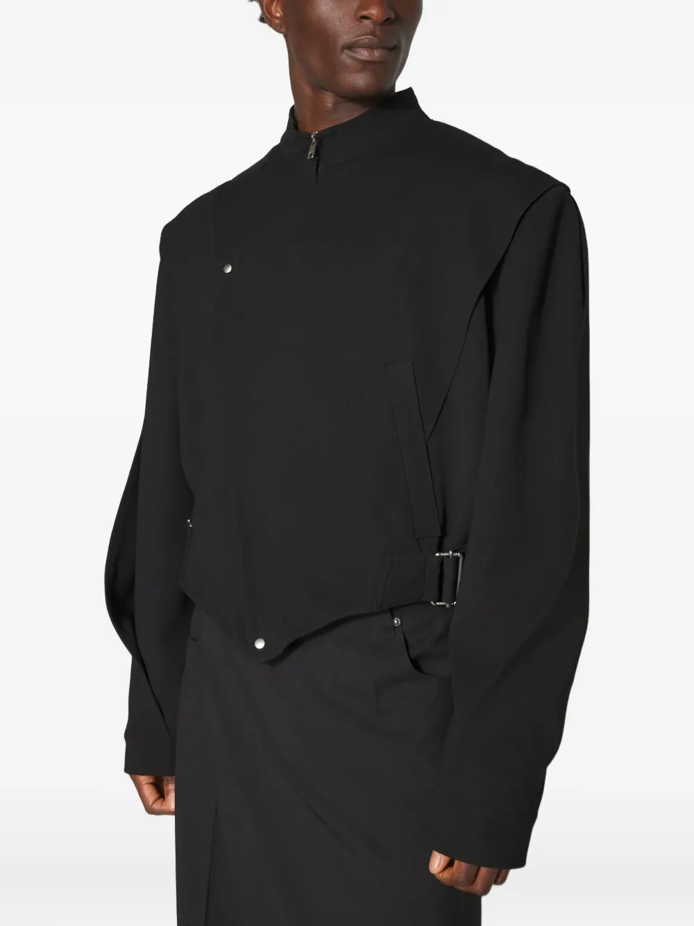Mugler asymmetric-zip jacket | Black | Image 1