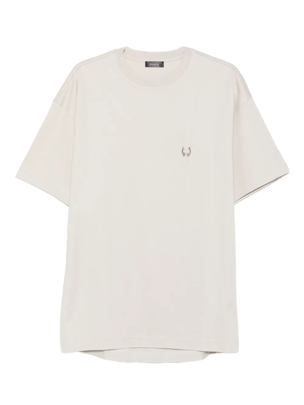 embroidered cotton T-shirt