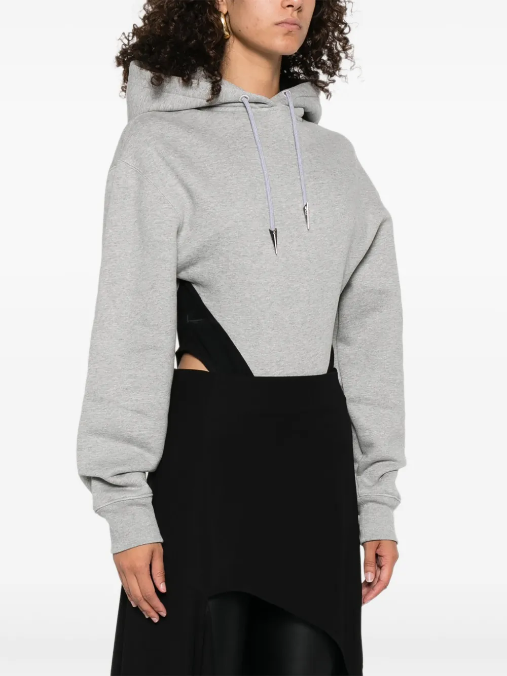 Mugler hooded bodysuit Grijs