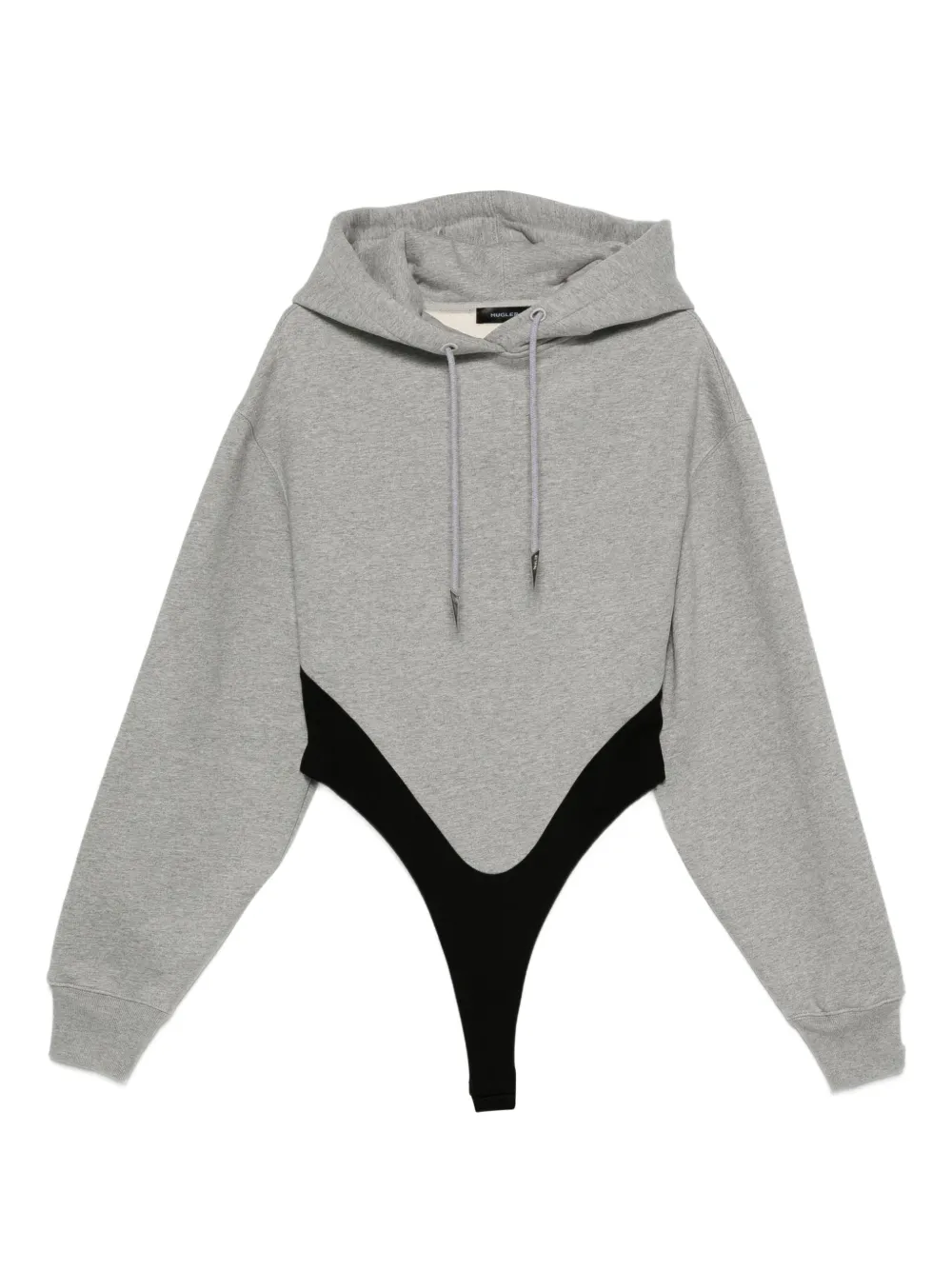 Mugler hooded bodysuit Grijs