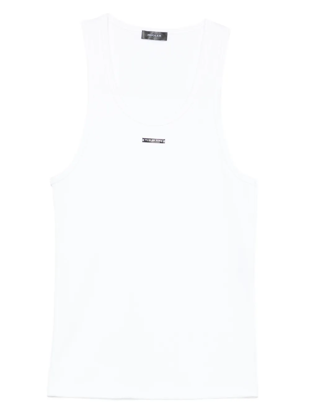 Mugler scoop-neck tank top Wit
