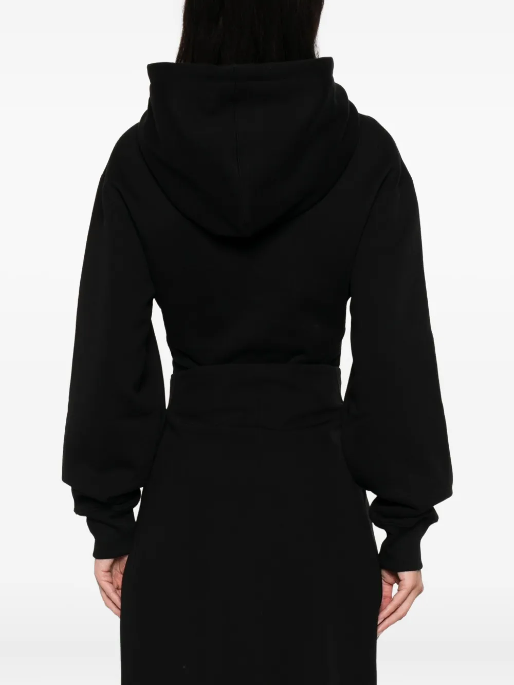 Mugler Katoenen body met capuchon Zwart