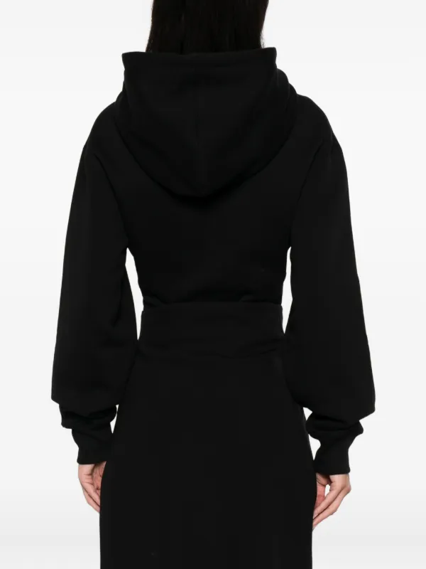 Mugler Cotton Hooded Bodysuit Black FARFETCH IN - Main Image
