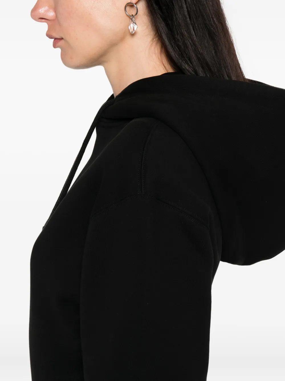 Mugler Katoenen body met capuchon Zwart