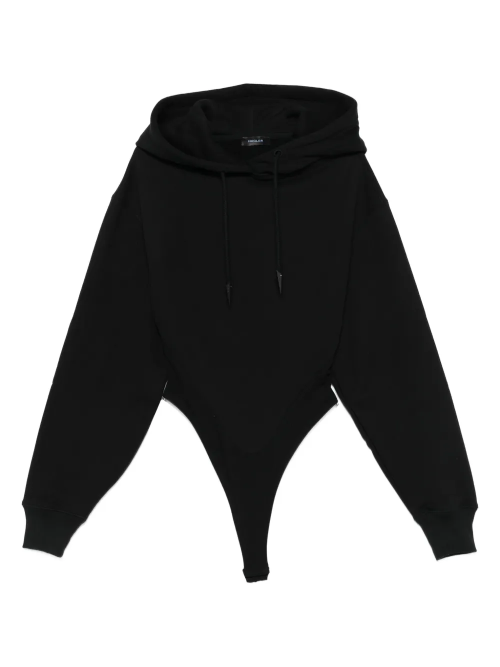 Mugler Katoenen body met capuchon Zwart