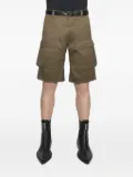 Mugler buckle-straps cargo shorts - Green