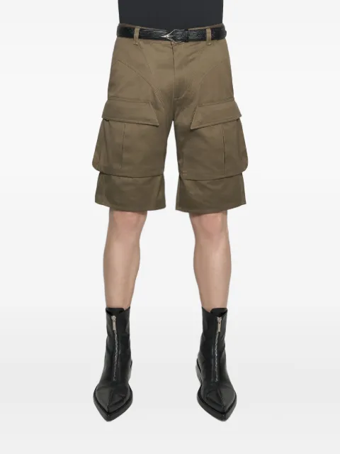 Mugler buckle-straps cargo shorts