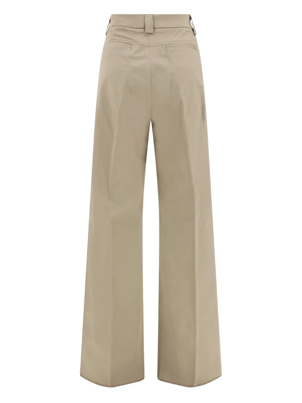 THELATEST Broek met wijde pijpen en rits Beige