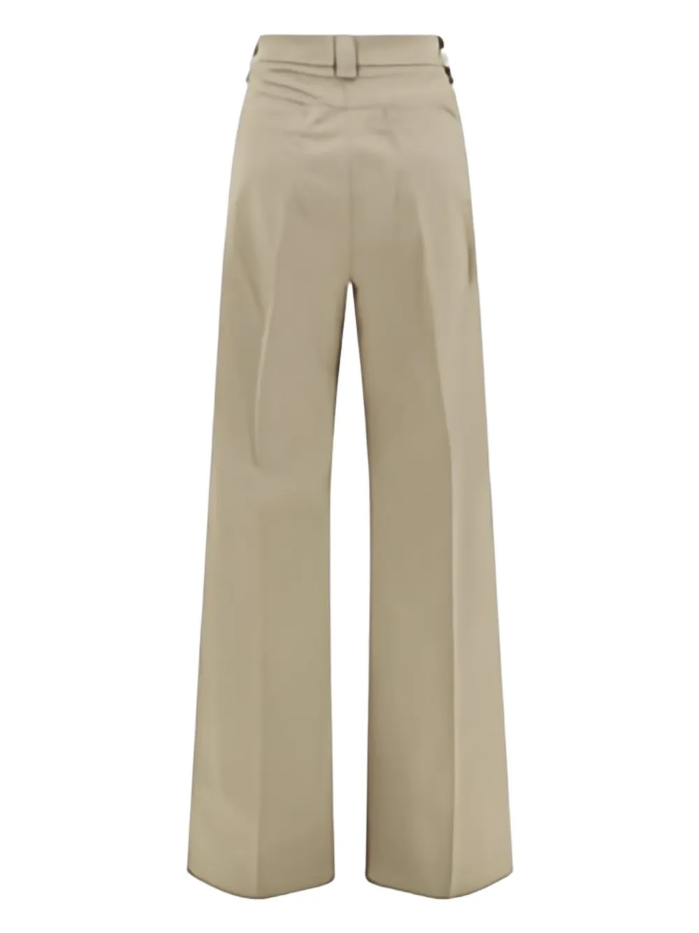 THELATEST Broek met wijde pijpen en rits Beige