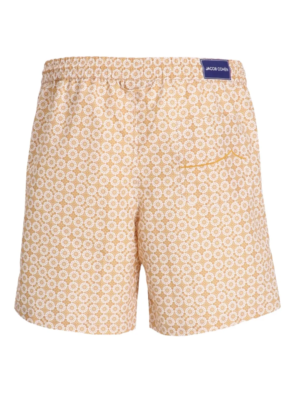 Jacob Cohën Zwembroek met bloemenprint Beige