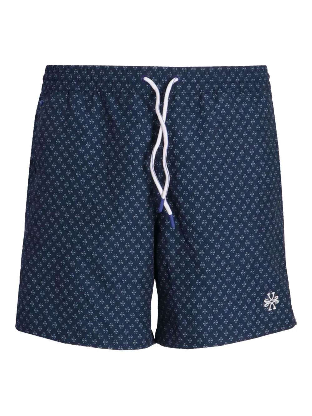 Jacob Cohën Zwembroek met bloemenprint Blauw