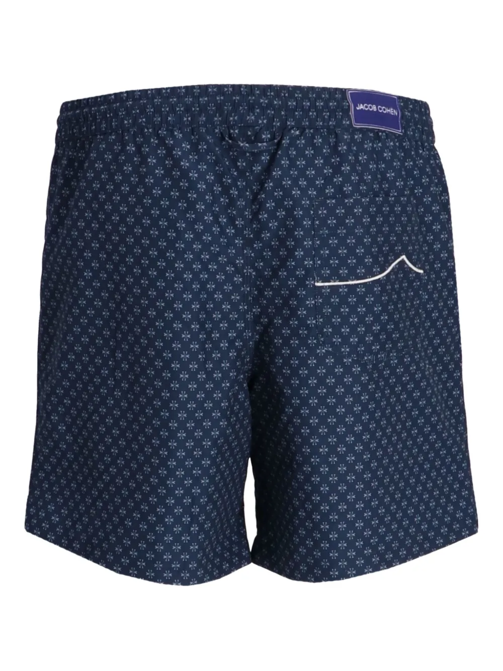 Jacob Cohën Zwembroek met bloemenprint Blauw
