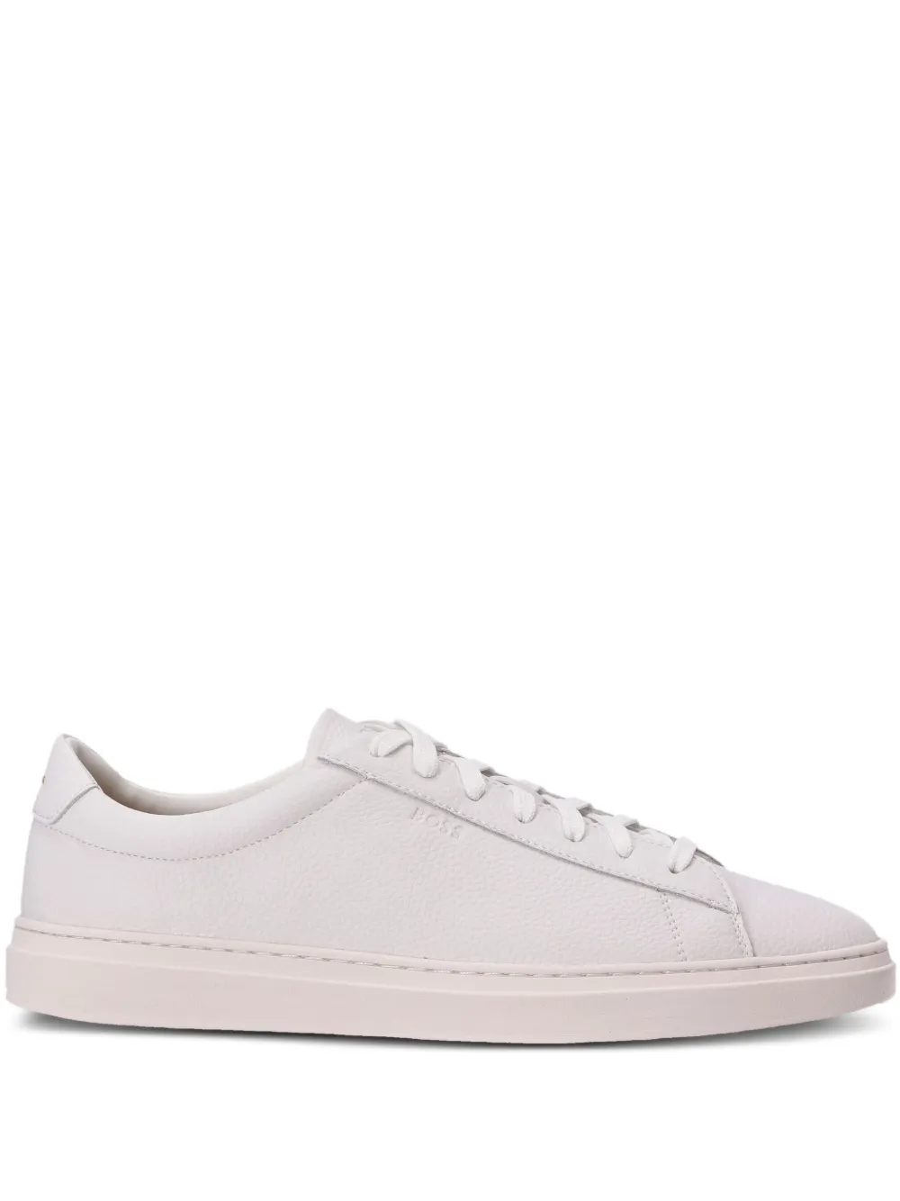 BOSS leather lace-up sneakers Neutrals