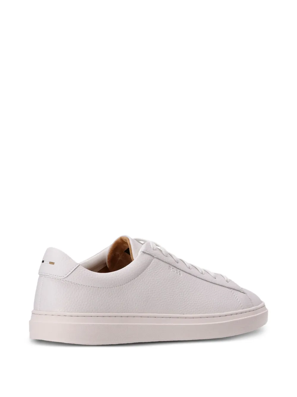 BOSS leather lace-up sneakers Neutrals