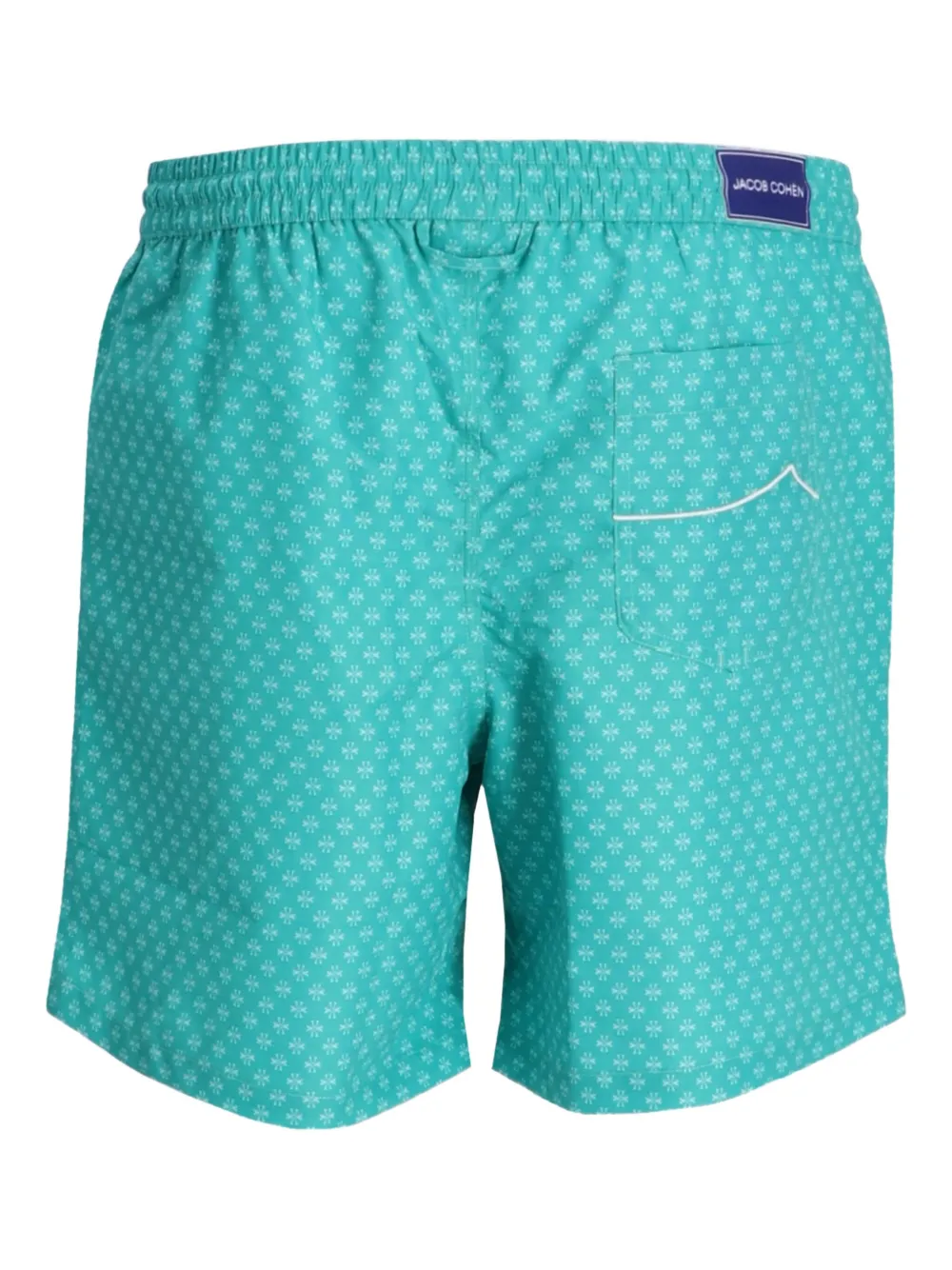Jacob Cohën Zwembroek met bloemenprint Blauw