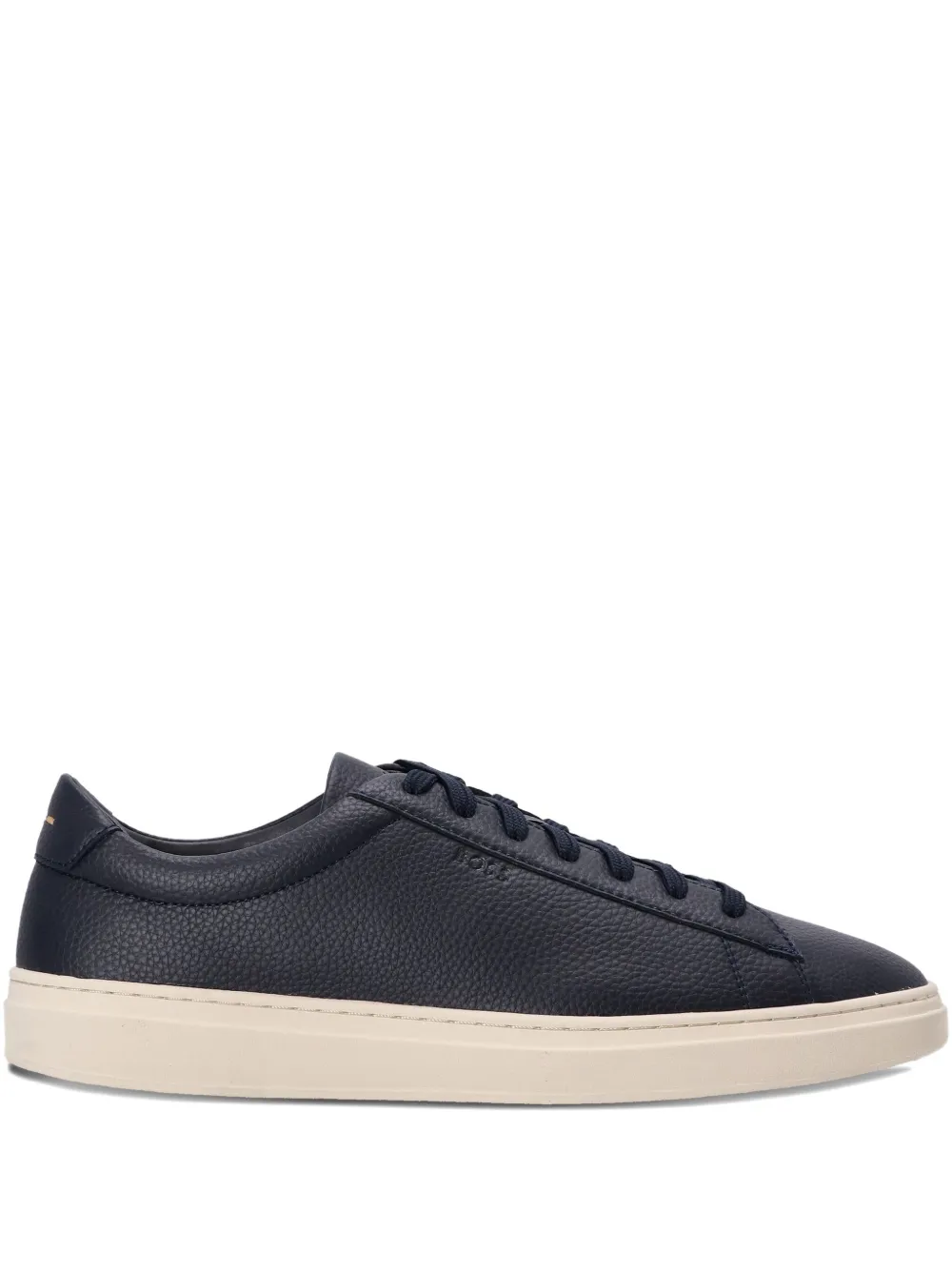 BOSS leather lace-up sneakers Blue
