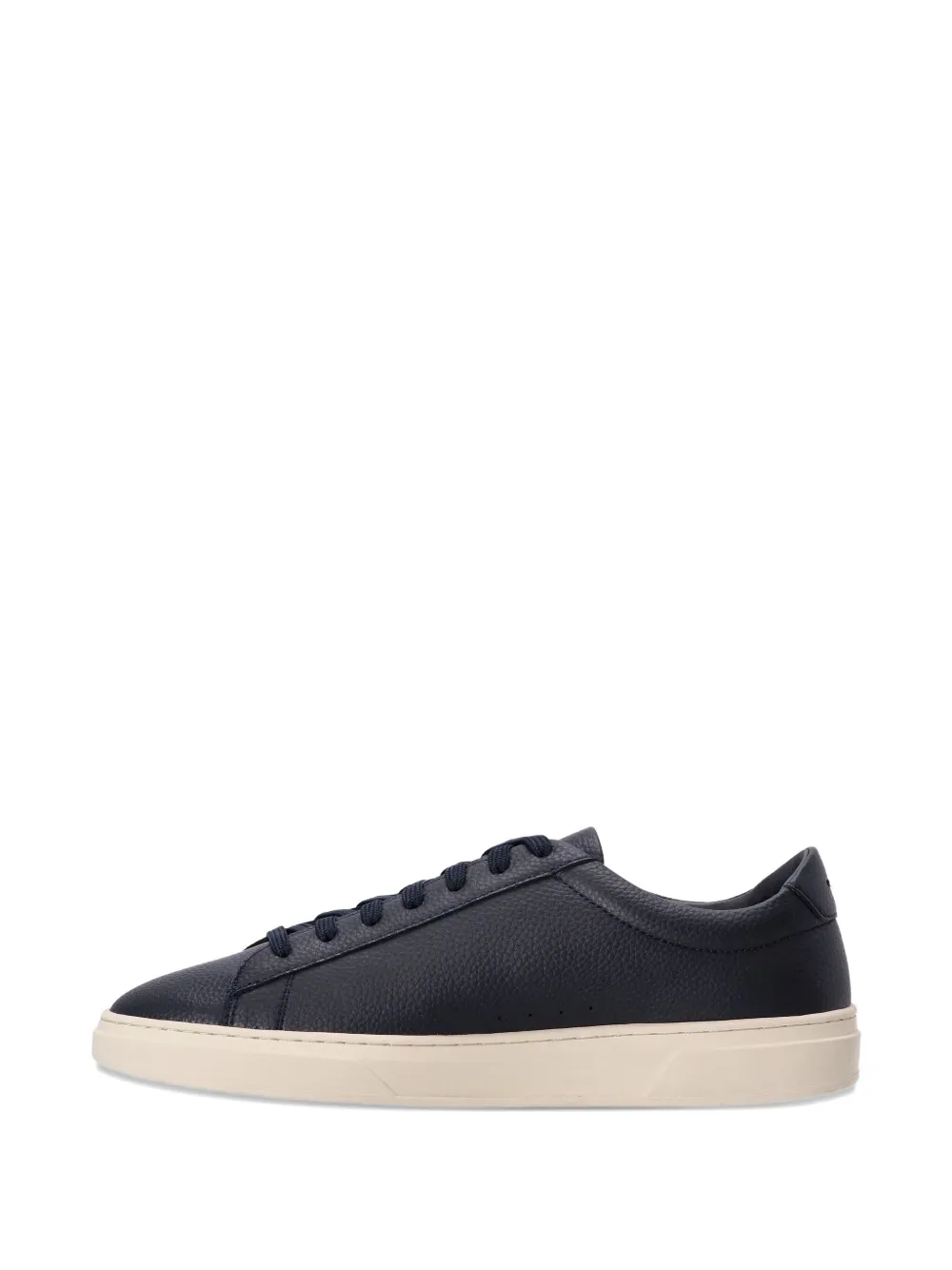 BOSS Leren sneakers Blauw