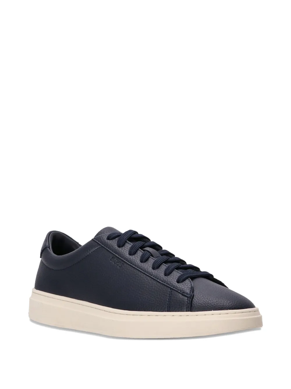 BOSS Leren sneakers Blauw