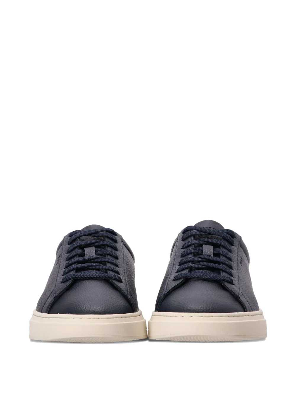 BOSS Leren sneakers Blauw