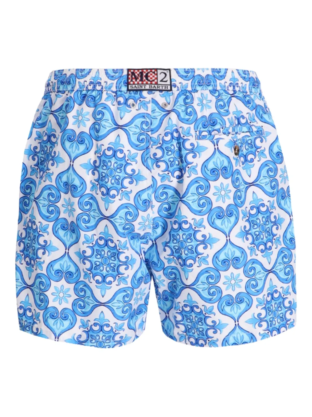 MC2 Saint Barth Zwembroek met mozaïekprint Blauw