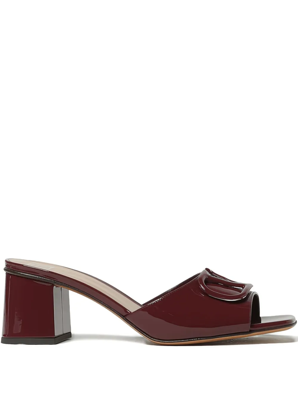 Valentino Garavani 60mm VLogo patent leather sandals Red