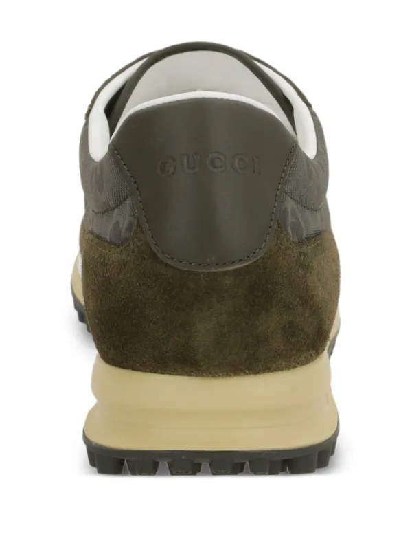 Gucci Re-Motion GGモノグラム スエードスニーカー | グリーン