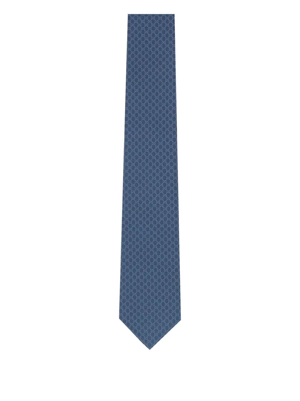 Gucci GG-pattern silk tie Blauw