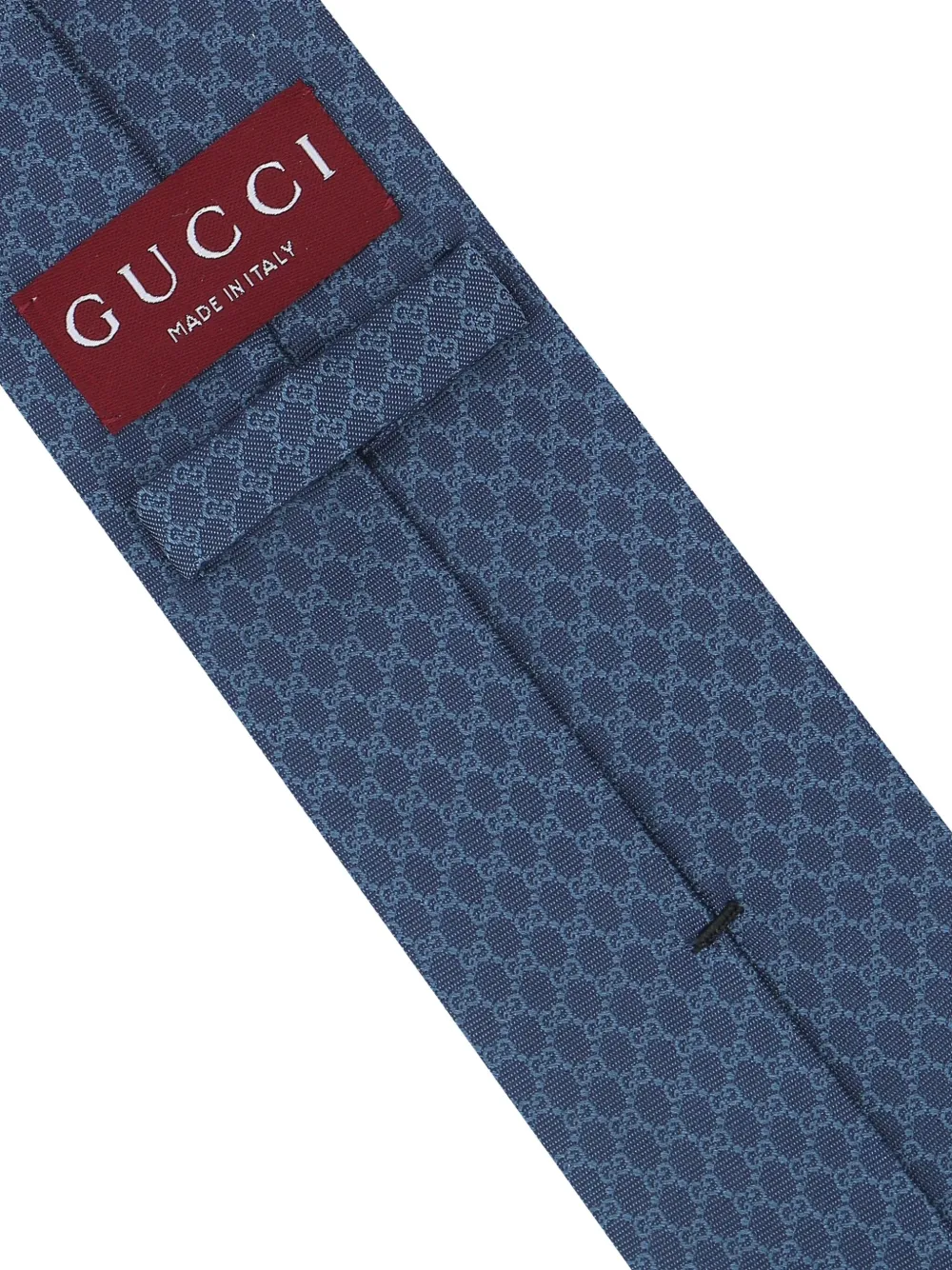 Gucci GG-pattern silk tie Blauw