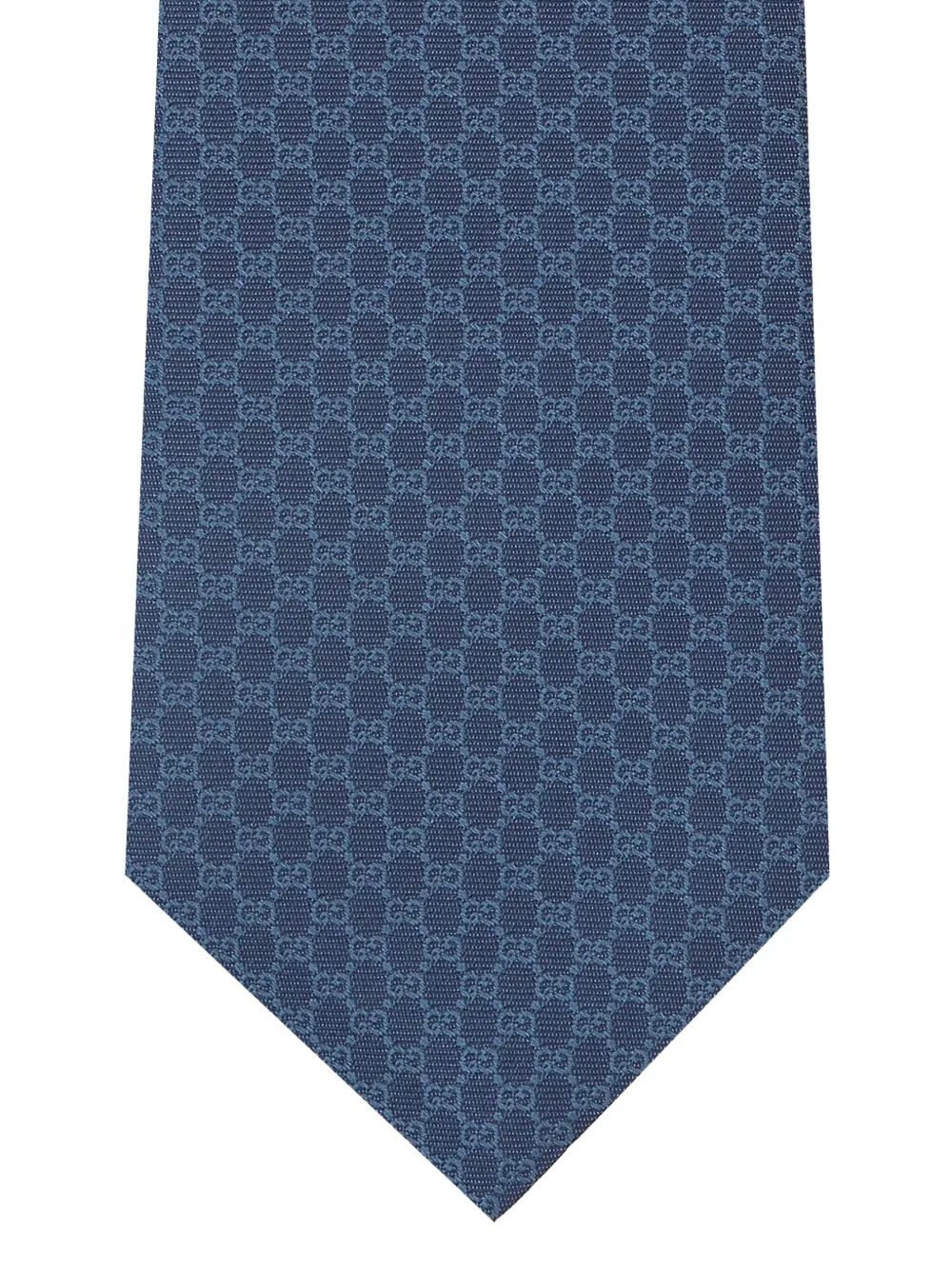 Gucci GG-pattern silk tie Blauw