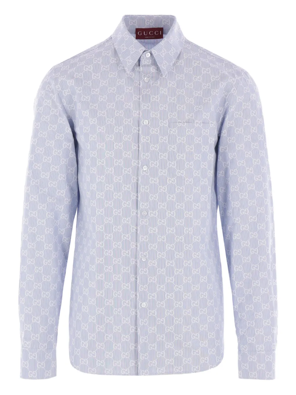 Gucci GG-jacquard shirt Blauw