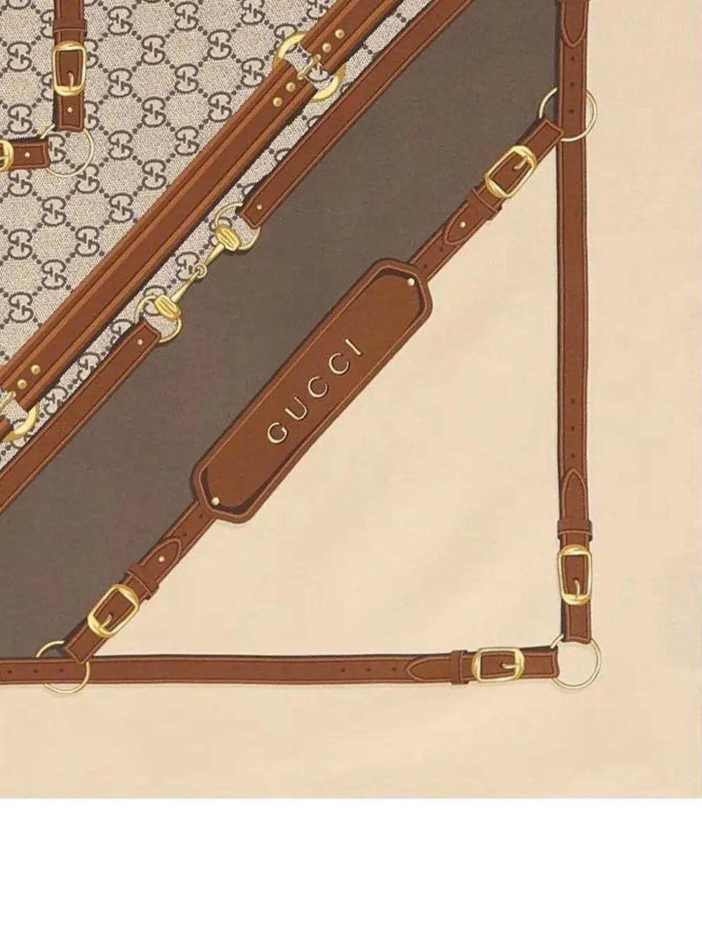 Gucci Buckle-print Scarf In Multi