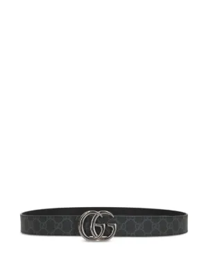 GUCCI GGベルト GG Marmont thin belt in black leather | GUCCI® US