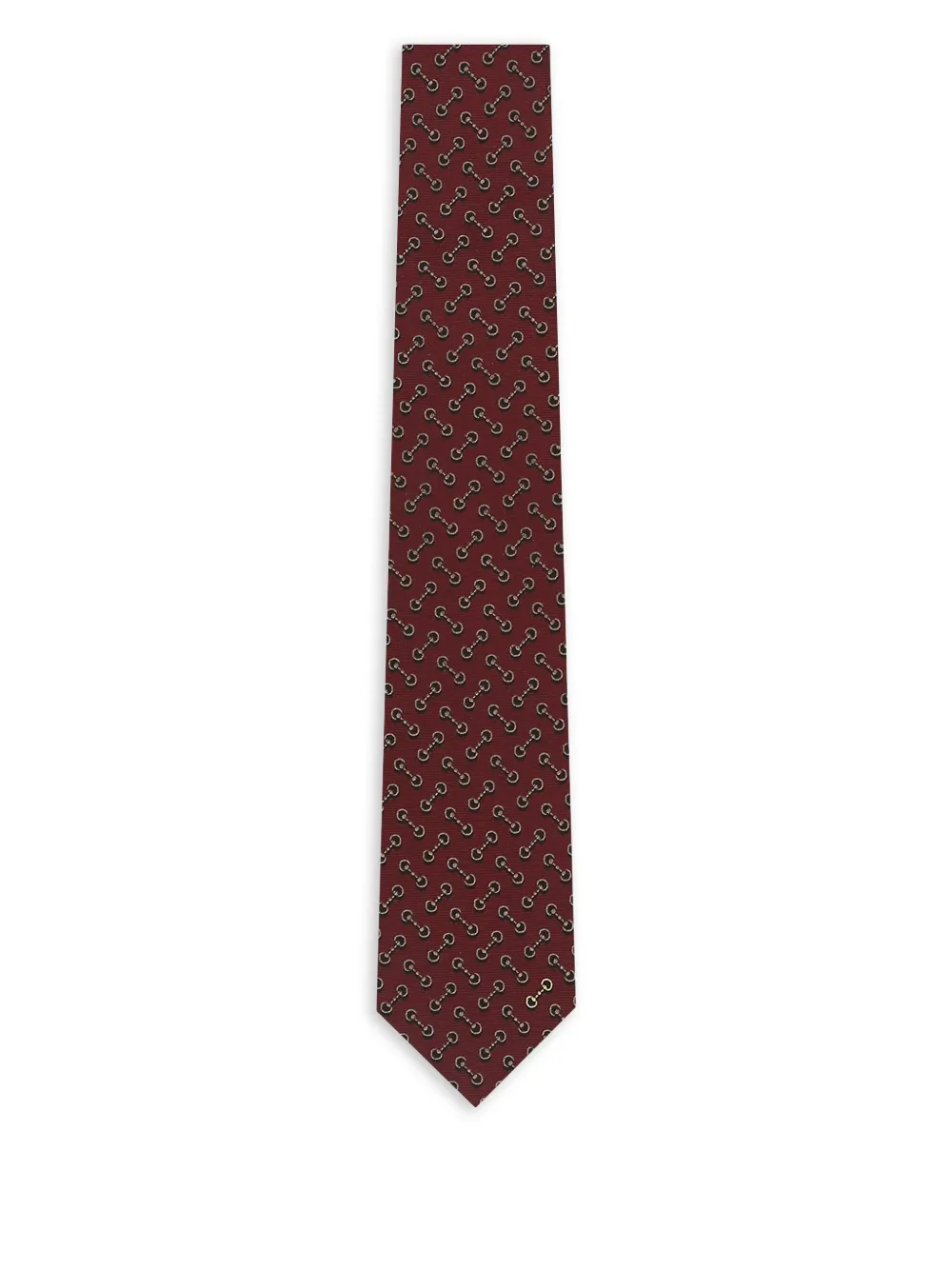 Gucci Horsebit stropdas met patroon Bruin