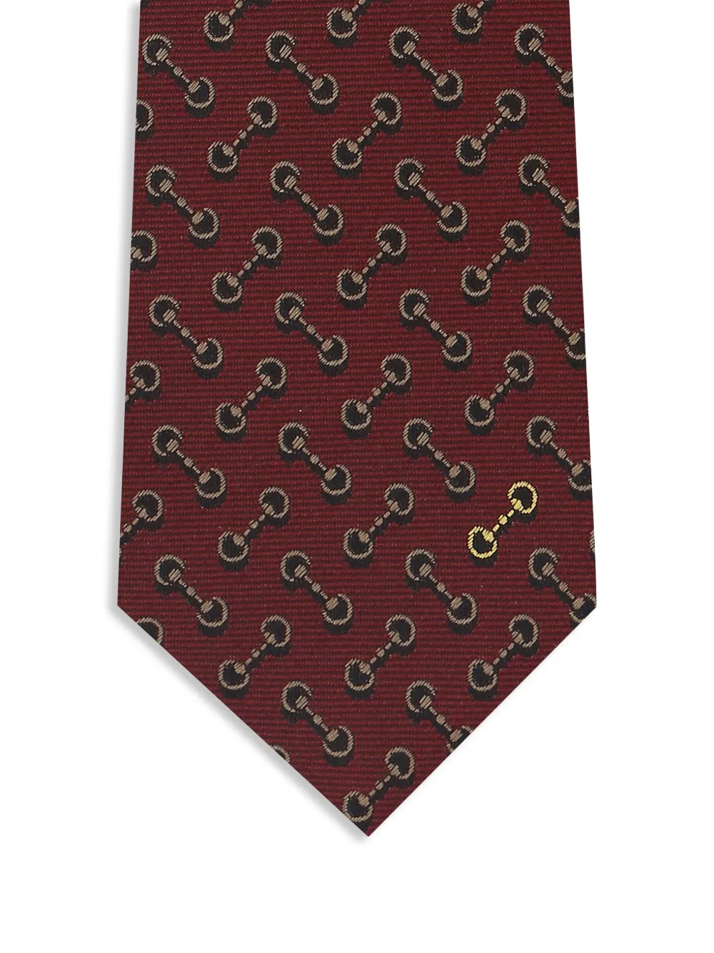 Gucci Horsebit stropdas met patroon - Bruin