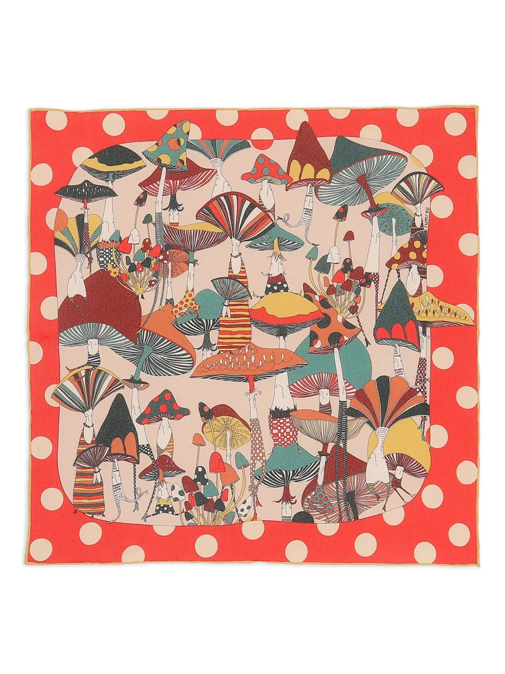 Rumisu Printed Polka-dot Scarf