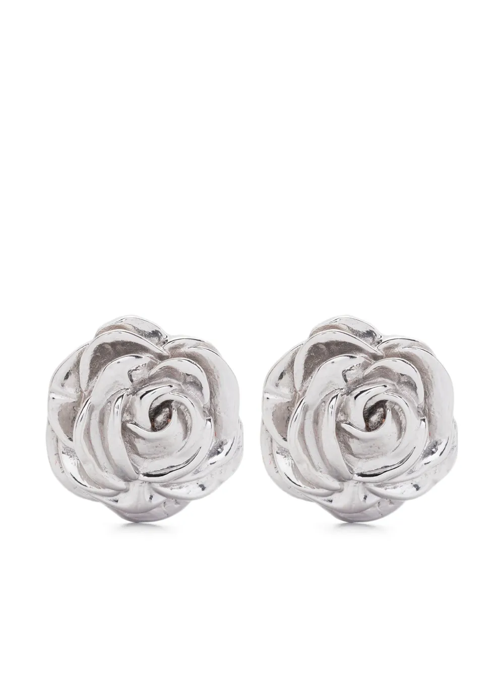Magda Butrym rose earrings - シルバートーン Magda Butrym rose earrings - シルバートーン