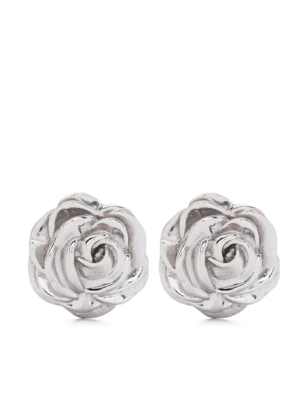 Magda Butrym Rose Earrings in Silver