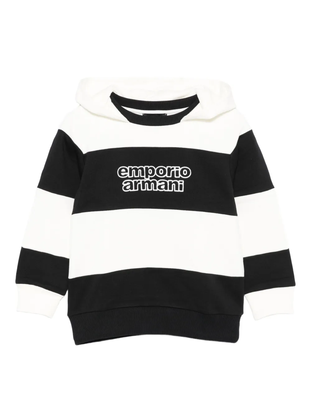 Emporio Ar i Kids striped hoodie Blauw