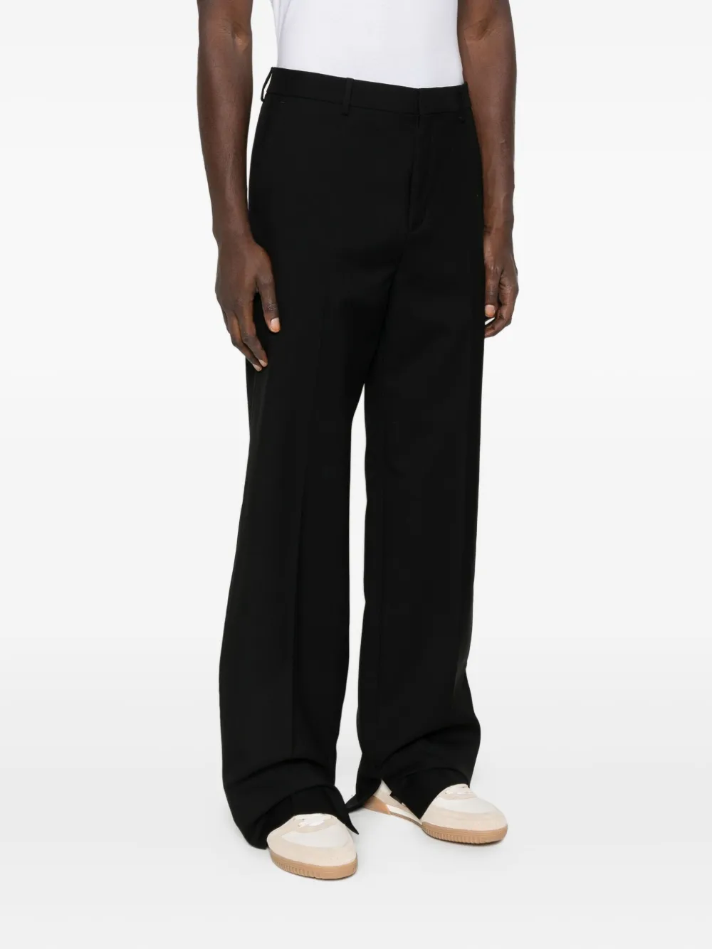 Gucci Gabardine wollen broek Zwart