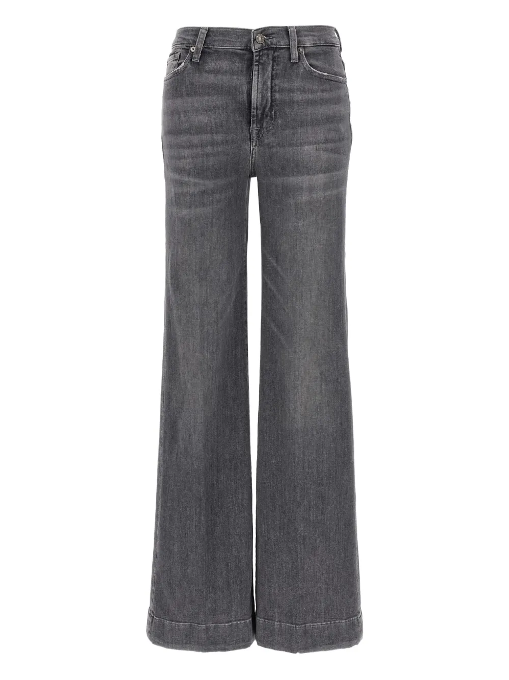 7 For All Mankind Dojo Wide-leg Jeans In Gray