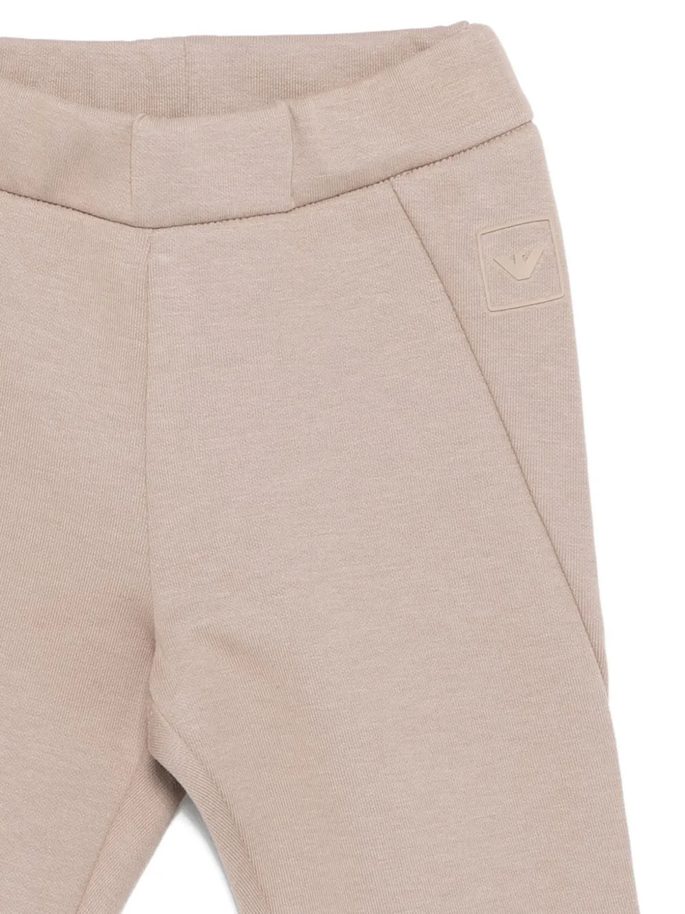 Emporio Armani Kids hooded logo-plaque trousers Bruin