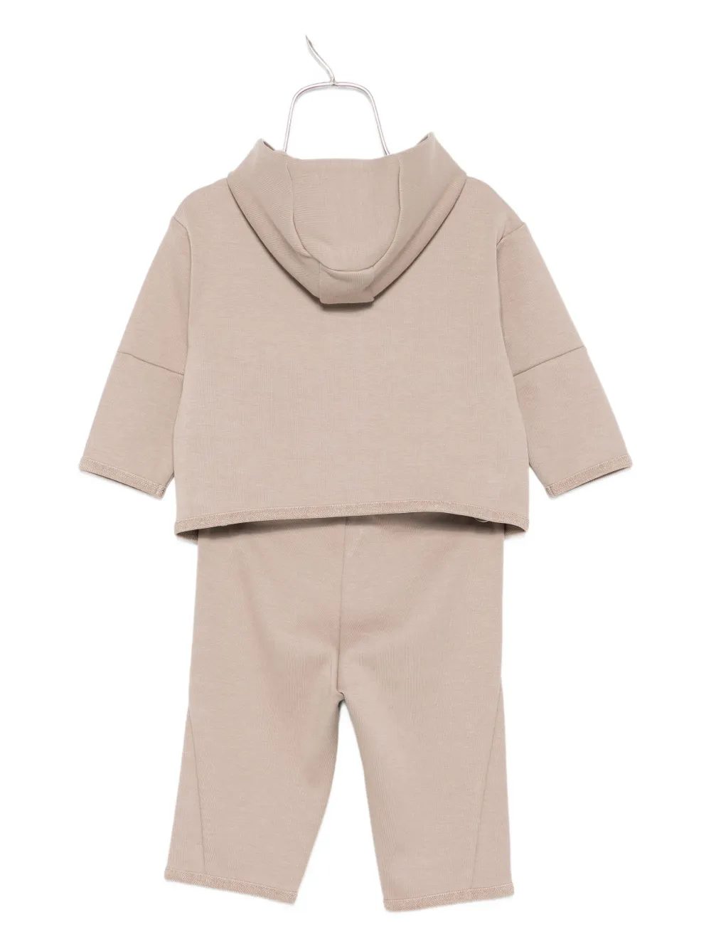 Emporio Armani Kids hooded logo-plaque trousers Bruin
