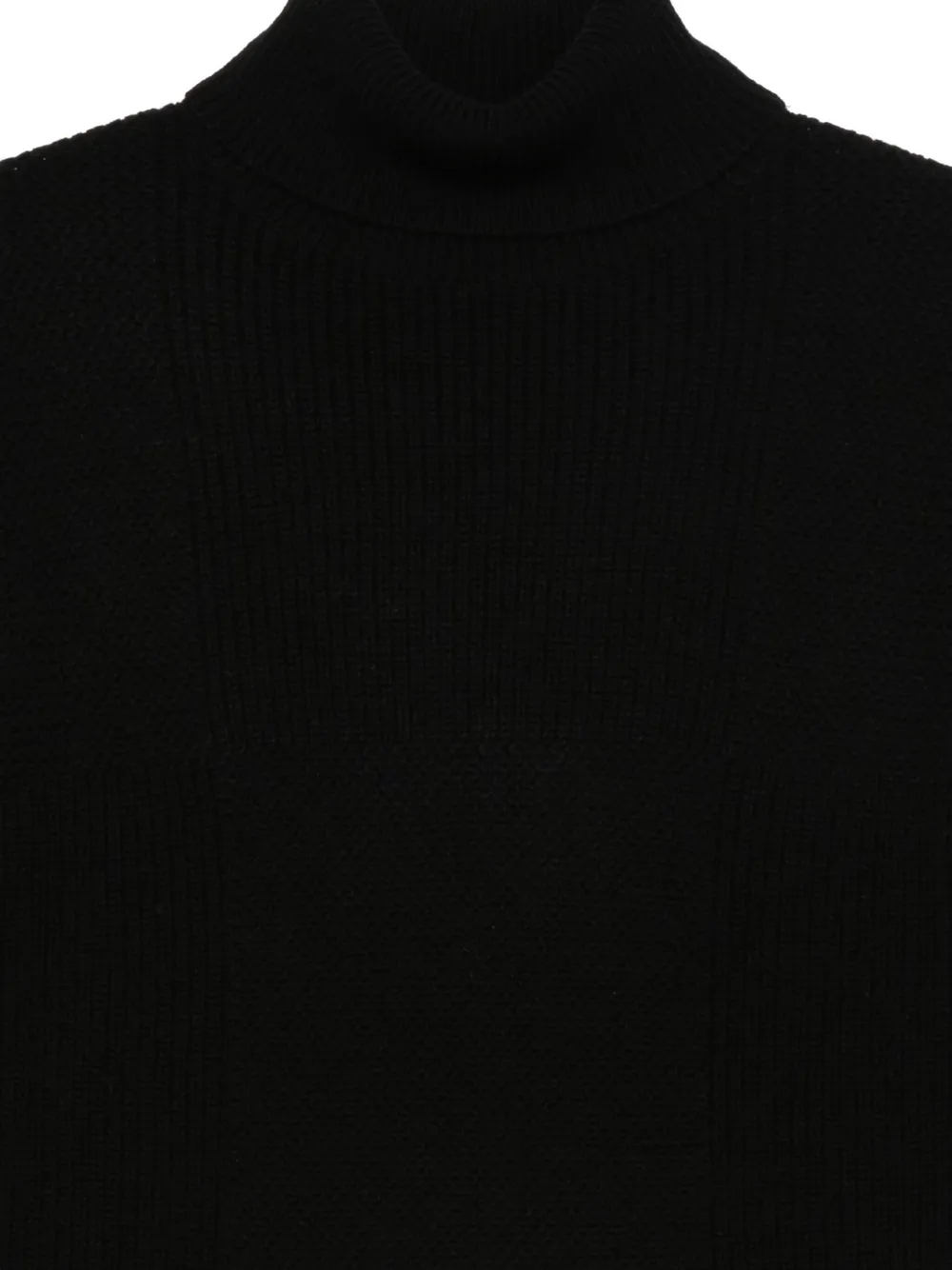 Joseph Roll-neck Ribbed-knit Jumper In Black