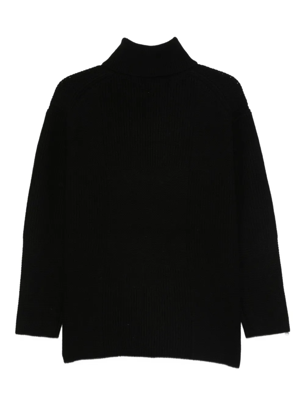 Joseph Roll-neck Ribbed-knit Jumper In Black